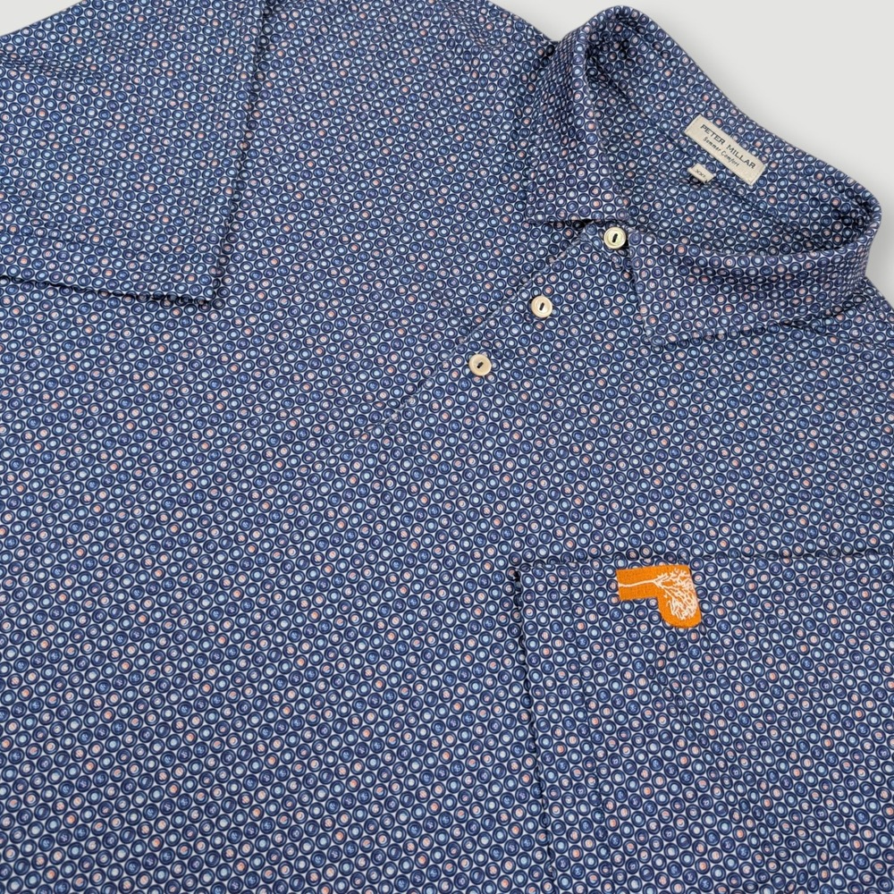 Peter Millar Summer Comfort Record Revolution Polo Mens 2XL Clubs at Prestonwood